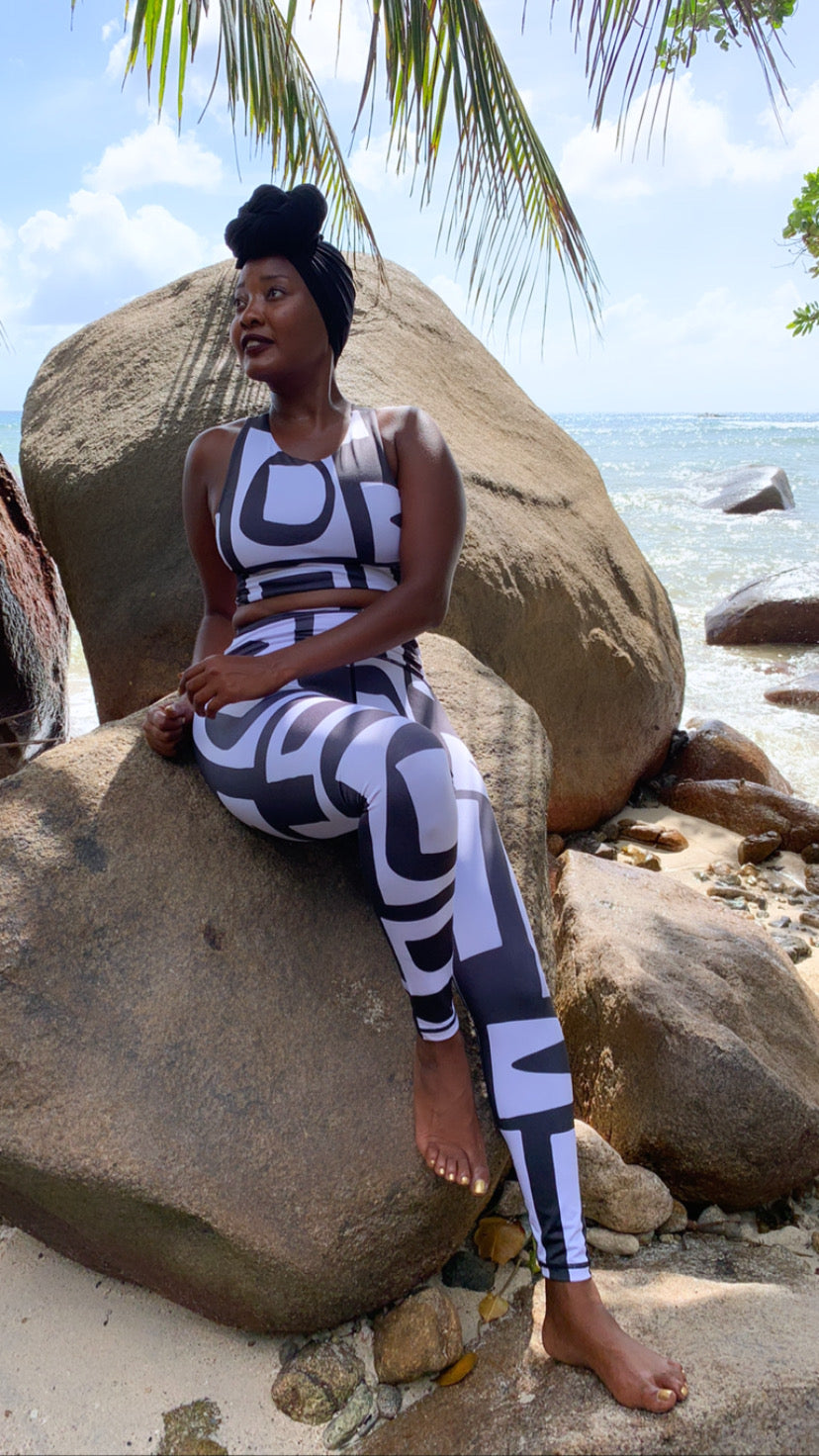 African print sale yoga pants